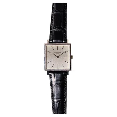 Pre-owned Patek Philippe G�belin 3555g 18k White Gold 27mm Square Watch Rare Vintage 1960s