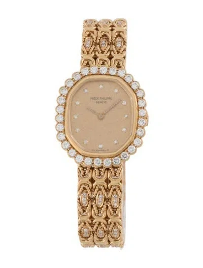 Pre-owned Patek Philippe Golden Ellipse, 27mm In Multicolor