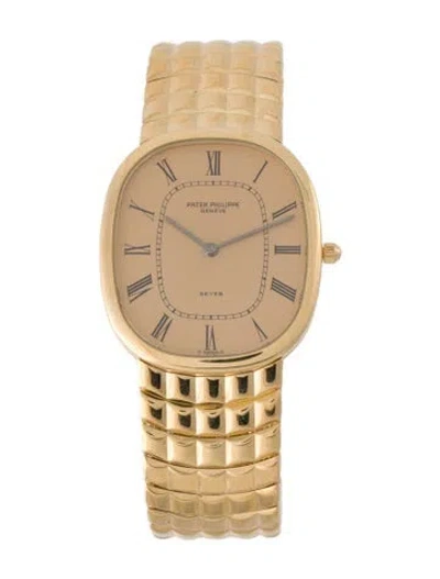 Pre-owned Patek Philippe Golden Ellipse Watch, 31mm In Multi