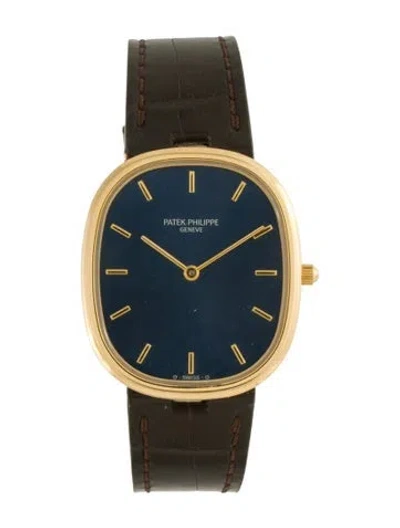 Pre-owned Patek Philippe Golden Ellipse Watch In Multi