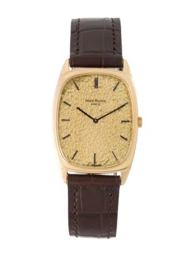 Pre-owned Patek Philippe Golden Ellipse Watch In Multi