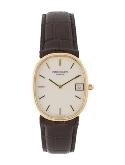 Pre-owned Patek Philippe Golden Ellipse Watch In Multi
