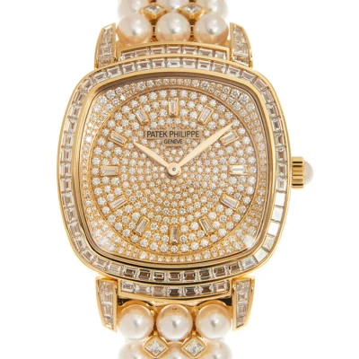 Patek Philippe Gondolo Hand Wind Diamond Gold Dial Ladies Watch 7042/1oor-010 In Gold / Gold Tone / Rose / Rose Gold / Rose Gold Tone