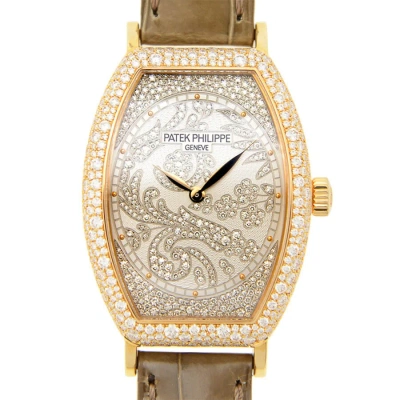 Patek Philippe Gondolo Mechanical Gold And Diamond Dial Ladies Watch 7099r-001