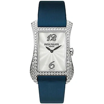 Patek Philippe Gondolo Serata 18kt White Gold Diamond Blue Ladies Watch 4972g In Metallic