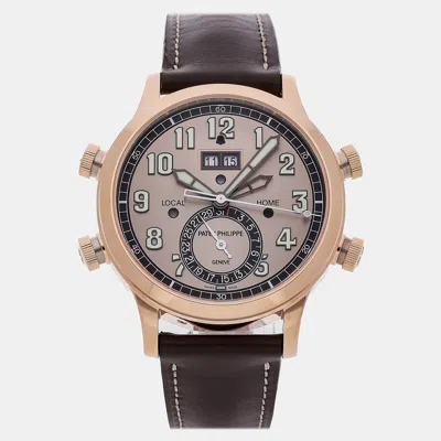 Pre-owned Patek Philippe Grand Complications 5520rg-001 Grey 18k Rose Gold Automatic Men's Watches 42mm In Gray