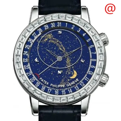 Patek Philippe Grand Complications Celestial Automatic Moon Phase Diamond Blue Dial Men's Watch 6104