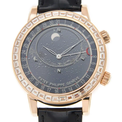 Patek Philippe Grand Complications Diamond Black Dial Men's Watch 6104r-001 In Gray