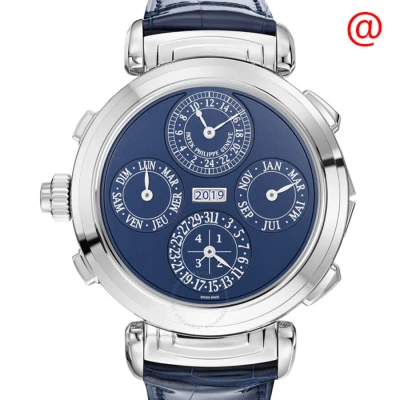 Patek Philippe Grand Complications Hand Wind Blue Dial Men's Watch 6300g-010 In Blue / Gold / White