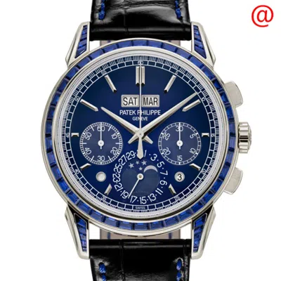 Patek Philippe Grand Complications Hand Wind Chronograph Hand Wind Moon Blue Dial Men's Watch 5271/1 In Blue/silver Tone/black