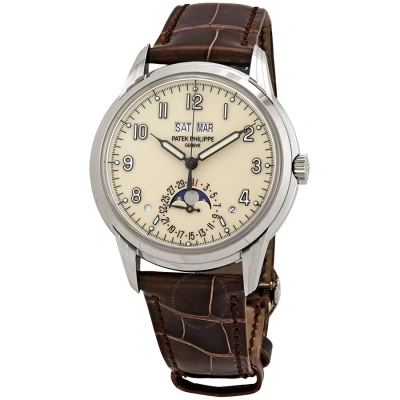 Patek Philippe Grand Complications Lacquered Cream Dial Automatic Men's Perpetual Calendar Watch 532 In Brown