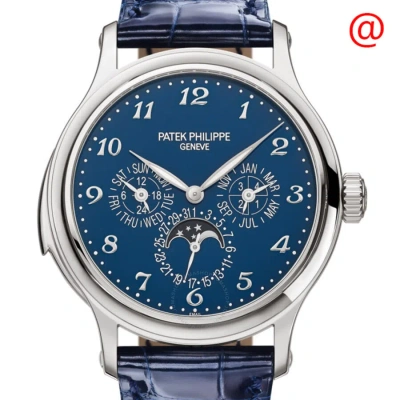Patek Philippe Grand Complications Perpetual Automatic Blue Dial Men's Watch 5374g-001 In Blue / Gold / Gold Tone / White