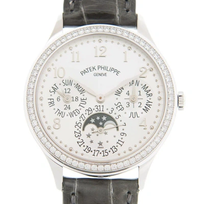 Patek Philippe Grand Complications Perpetual Automatic Diamond White Dial Ladies Watch 7140g-001 In Black