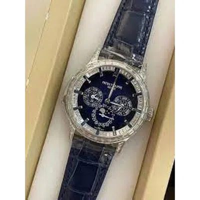 Patek Philippe Grand Complications Perpetual Automatic Moon Phase Diamond Blue Dial Men's Watch 5374 In Metallic