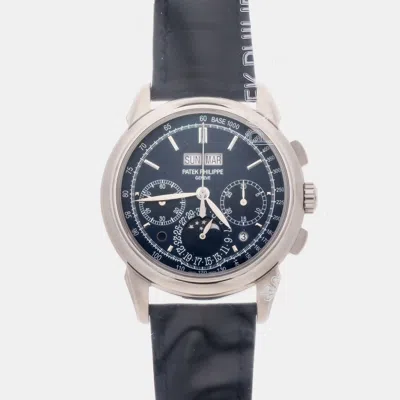 Pre-owned Patek Philippe Grand Complications Perpetual Calendar Chronograph 5270g-014 Blue 18k White Gold Manual Winding Men'