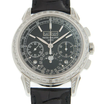 Patek Philippe Grand Complications Perpetual Chronograph Hand Wind Men's Watch 5271p-001 In Black / Platinum