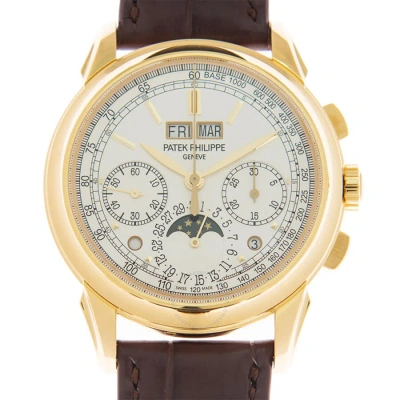 Patek Philippe Grand Complications Perpetual Chronograph Hand Wind White Dial Men's Watch 5270j-001 In Gold