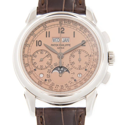 Patek Philippe Grand Complications Perpetual Chronograph Salmon Dial Men's Watch 5270p-001 In Brown / Platinum / Salmon