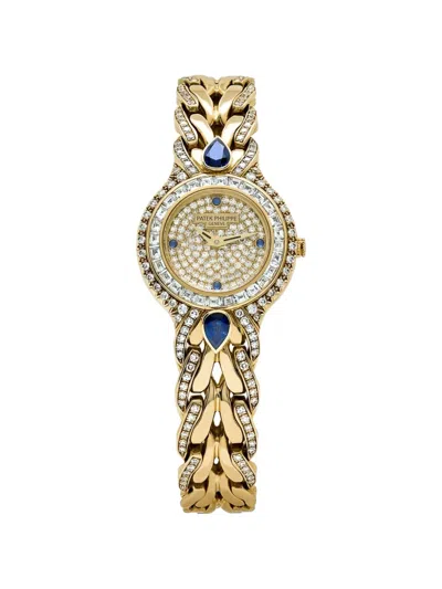 Pre-owned Patek Philippe La Flamme 4818/11 'ladies' 23mm Watch In Gold