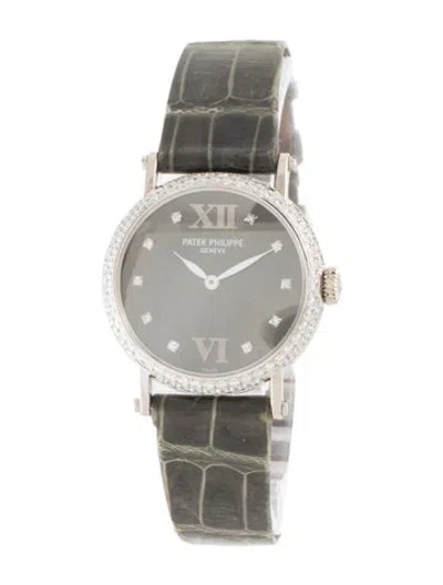 Pre-owned Patek Philippe Lady's Calatrava Watch In Multicolor