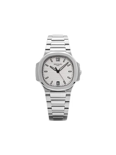 Pre-owned Patek Philippe 2019  Nautilus 35.2mm In 白色