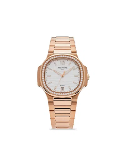 Pre-owned Patek Philippe 2023 Unworn Nautilus 35.2mm In 白色