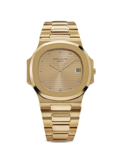 Pre-owned Patek Philippe Nautilus 3700/11j-051 40mm Watch In Gold