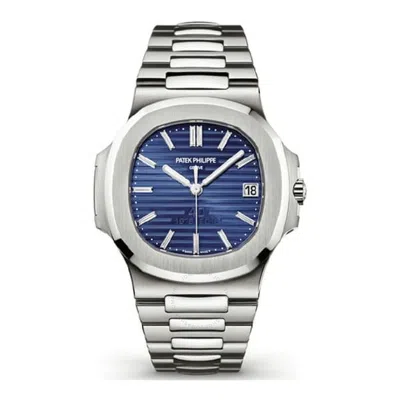 Patek Philippe Nautilus 40th Anniversary Platinum  Automatic Blue Dial Men's Watch 5711/1p In Metallic