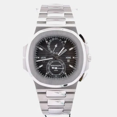 Pre-owned Patek Philippe Nautilus 5990/1a-001 Grey Stainless Steel Automatic Men Wristwatch 40.5mm In Gray