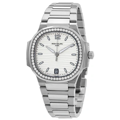 Patek Philippe Nautilus Automatic Diamond Silver Dial Unisex Watch 7118-1200a-010 In White