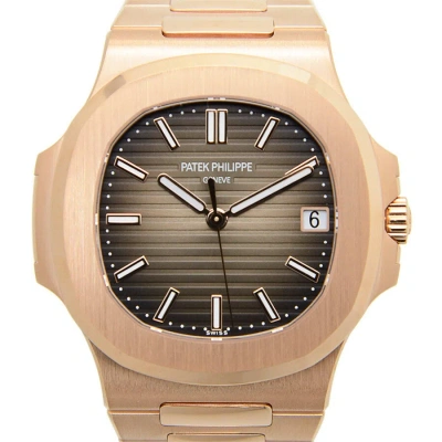 Patek Philippe Nautilus Brown Dial 18k Rose Gold Automatic Men's Watch 5711-1r-001 In Brown / Gold / Rose / Rose Gold