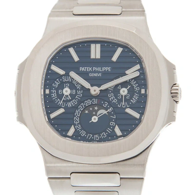 Patek Philippe Nautilus Perpetual Automatic Blue Dial Men's Watch 5740/1g-001 In Blue / Gold / Gold Tone / White