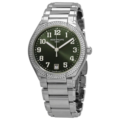Patek Philippe Olive Green Twenty 4 Automatic Diamond Ladies Watch 7300/1200a-011 In Green / Olive