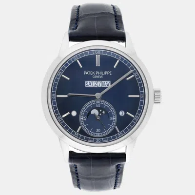 Pre-owned Patek Philippe Perpetual Calendar 5236p Automatic Blue Platinum Men's Wristwatch 41 Mm