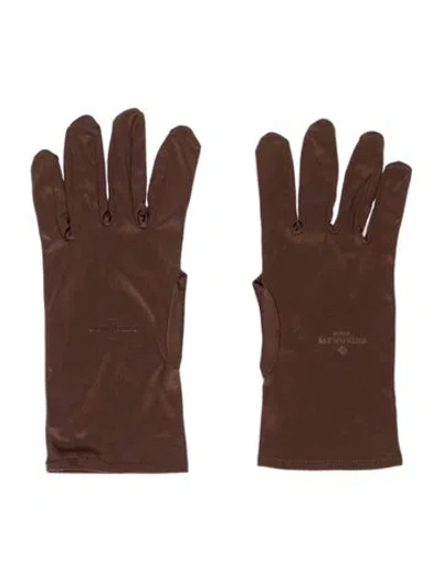 Pre-owned Patek Philippe Polyester Blend Winter Gloves In Brown