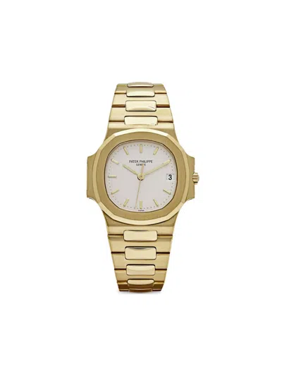 Pre-owned Patek Philippe  Nautilus 37.5mm In White