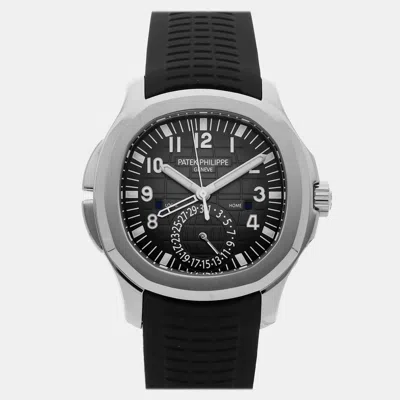 Pre-owned Patek Philippe Aquanaut Travel-time 5164a-001 Automatic 40 Mm In Black
