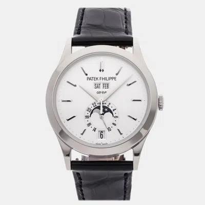 Pre-owned Patek Philippe Calatrava 5108g Automatic Men's Watch 37 Mm In White