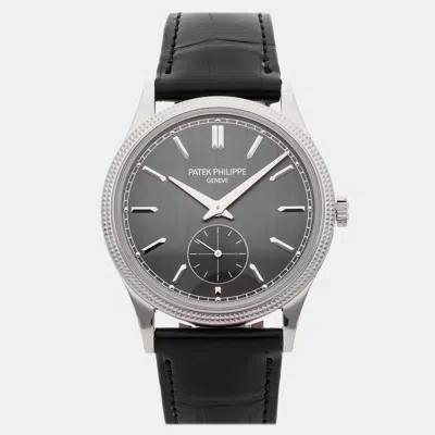 Pre-owned Patek Philippe Calatrava 6119g-001 In Black