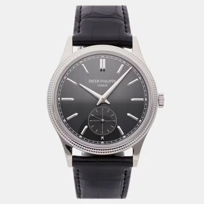Pre-owned Patek Philippe Calatrava 6119g-001 In Grey
