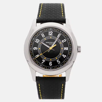 Pre-owned Patek Philippe Calatrava Date Sweep Seconds 6007g-001 40 Mm In Black