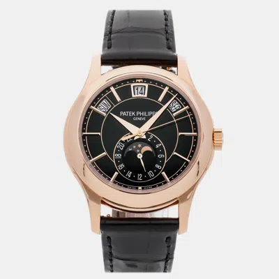 Pre-owned Patek Philippe Complications Annual Calendar 5205r-010 Men's Watch 40 Mm In Black