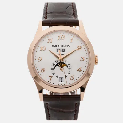 Pre-owned Patek Philippe Complications Annual Calendar Moonphase 5396r-012 Automatic Men's Watch 38  In Silver