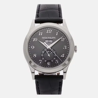 Pre-owned Patek Philippe Complications Annual Calendar Moonphases 5396g-014 Automatic Men's Watch 38 In Gray