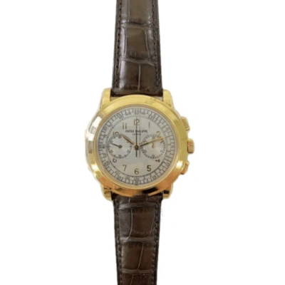 Patek Philippe Complications Chronograph Hand Wind Silver Dial Men's Watch 5070r-001 In Brown