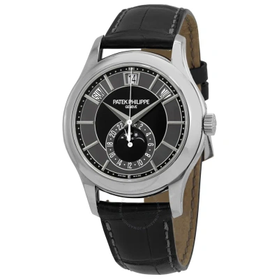 Patek Philippe Complications Matt Black And Slate Grey Dial Men's Watch 5205g-010 In Black / Gold / Gray / White