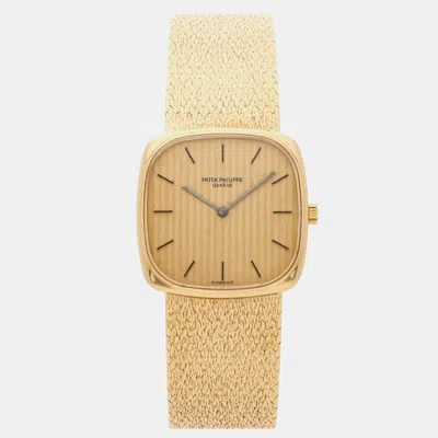 Pre-owned Patek Philippe Ellipse 3666/1 28 Mm In Gold