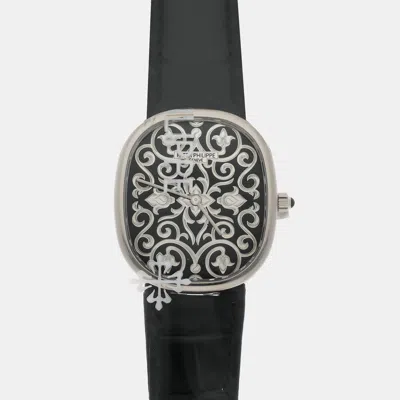 Pre-owned Patek Philippe Golden Ellipse 5738/51g-001 In Black