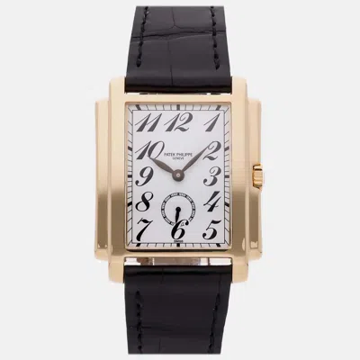 Pre-owned Patek Philippe Gondolo 5024j-001 30 Mm X 37 Mm In White