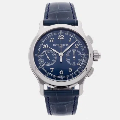 Pre-owned Patek Philippe Grand Complication Split-seconds Chronograph 5370p-011 41 Mm In Blue